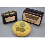 3 vintage radios: A bakelite Ultra Twin,