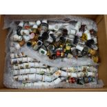 Approx 450 assorted thimbles including china, pewter etc.