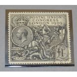 An album containing various British stamps and early covers including a 1929 Postal Union Congress