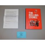Rare signed in red pen copy of "According To The Rolling Stones".