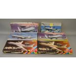 5 x Hella 1:72 scale model aircraft kits.