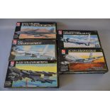 5 x AMT 1:72 scale model aircraft kits. Viewing recommended.