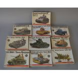 10 x Bandai 1:48 scale military related model kits. All sealed.