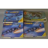 4 x Airfix 1:24 scale model aircraft kits. Viewing recommended.