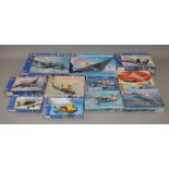 11 x Revell 1:48 scale model aircraft kits. Viewing recommended.