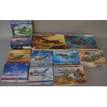 11 x Tamiya 1:48 scale aircraft model kits. Viewing recommended.