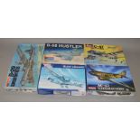 5 x Monogram 1:48 scale model aircraft kits.