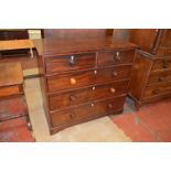 A good quality early 19th century mahogany chest of drawers with cross-banded top