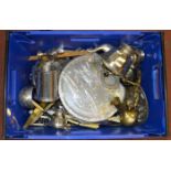 A good mixed collection of metalware including silver plate,