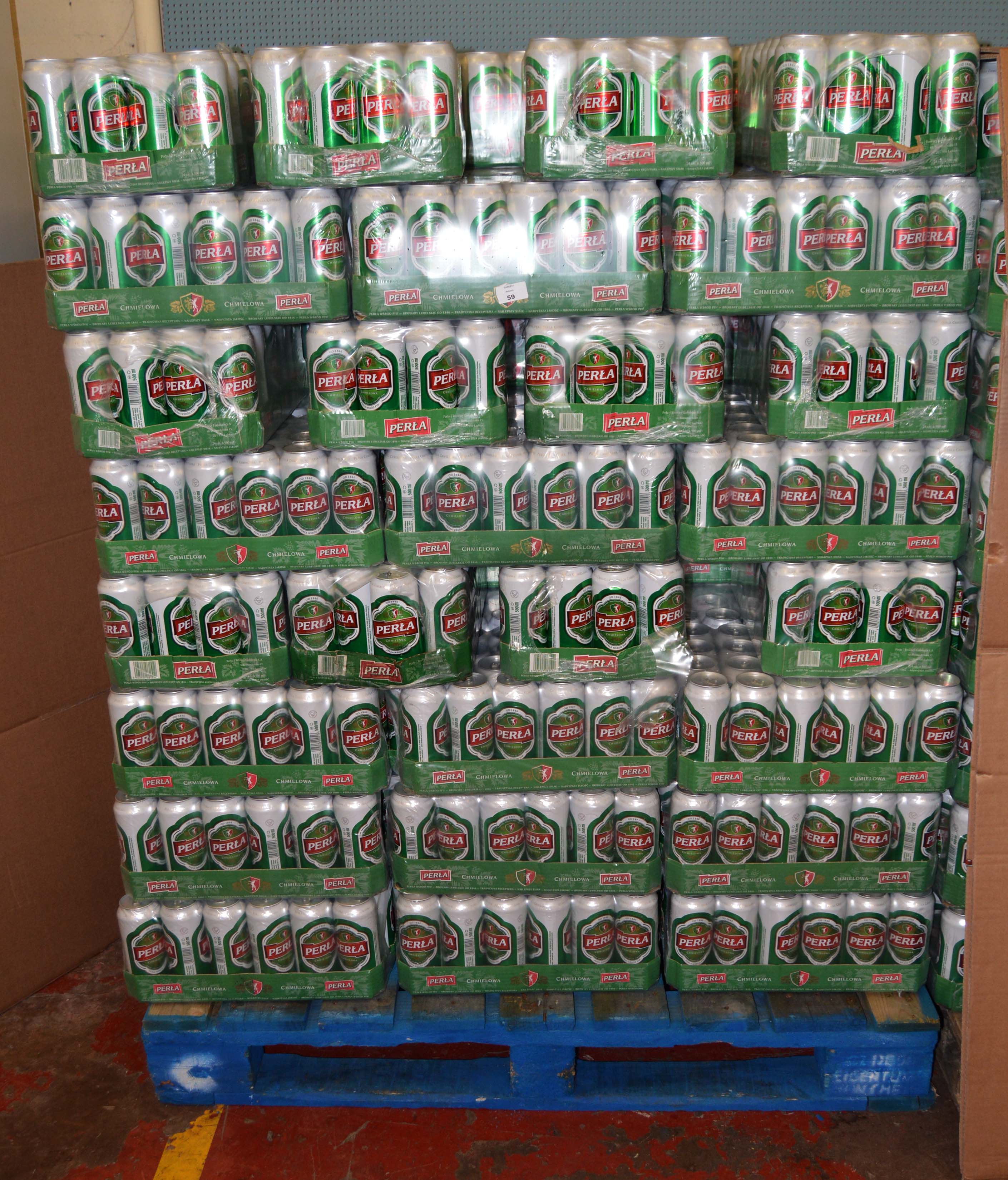 POLICE: 80 cases of PERLA lager.