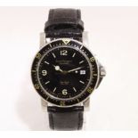 A vintage GIRRARD-PERREGAUX automatic SeaHawk stainless steel wristwatch numbered 7100/A-1046 with