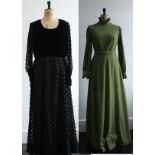 A pair of vintage dresses.