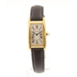 A ladies 18ct CARTIER Tank Americane quartz wristwatch,