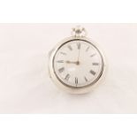 A George III silver pair-cased pocket watch signed 'Jas Planche,