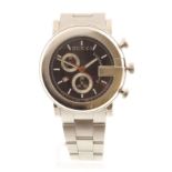 Gents stainless steel GUCCI Chronograph, working quartz movement,