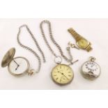 A silver pocket watch by Graves Sheffield, H/M Chester 1898,