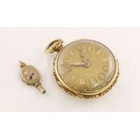 A George IV 18ct fusee pocket watch, the working movement signed Gilbert, cockspur St,