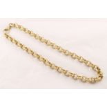 POLICE > A heavy 9ct belcher link chain H/M & approx 165.