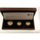 Royal Mint 2009 sovereign three-coin gold proof set (£2,