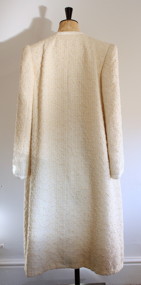 1960s Norman Hartnell Cream wool Tweed Coat. - Image 3 of 5