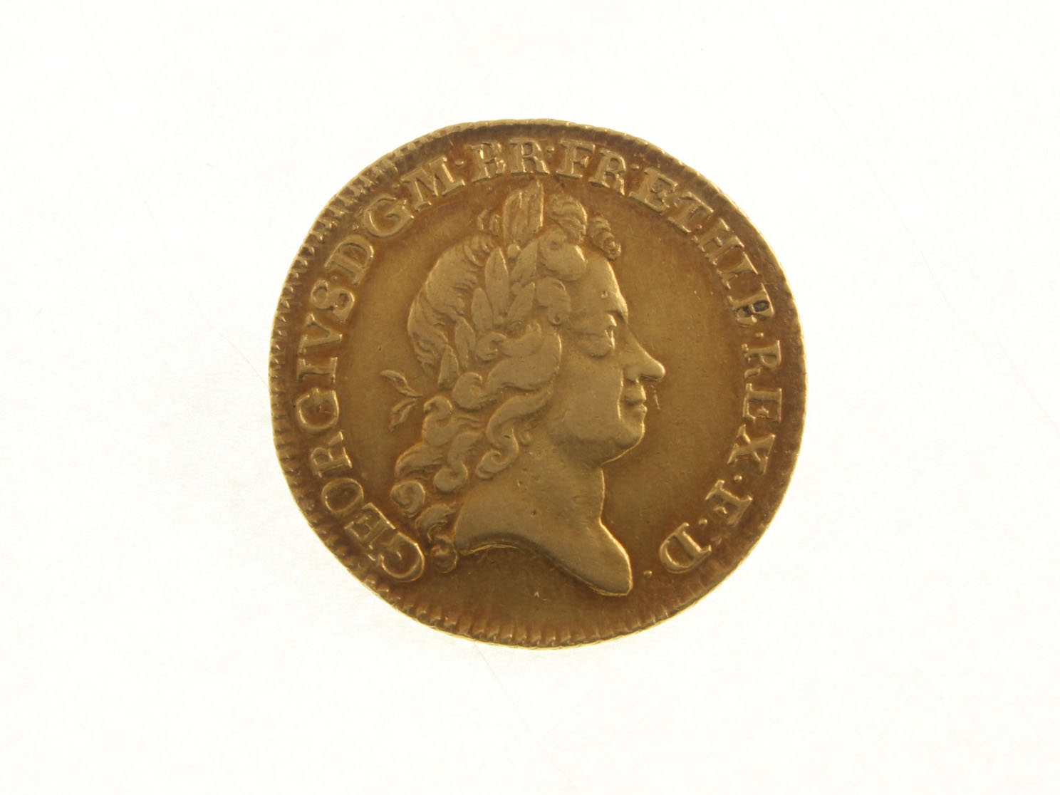 Royal Mint issued George I gold guinea, graded EF,