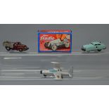 A boxed Schuco Studio Mercedes 1936 Grand Prix Racing Car in blue, with key and instructions,