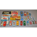 Six boxed cars of tinplate and plastic construction by Minster,