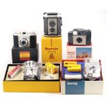 Collection of Kodak Cameras Complete in Correct Colourful Cardboard Cartons.