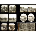 6 Glass Stereo Slides, Mostly UK, 170x80mm.