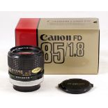 Canon FD 85mm f1,8 SSC breech-lock lens #40228,