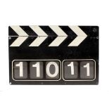 Heavy-duty, professional clapperboard (condition 5).