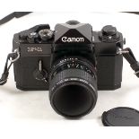 Canon New F-1 Camera #645834 with Canon 50mm f3.5 Macro Lens.