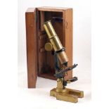 Brass Microscope in Fitted Box. By J Haig, Liverpool.