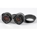 Olympus Zukio 21mm & 24mm Lenses. 24mm f2.8 #127652 & 21mm f3.5 #109907 for OM film cameras.