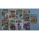 Collection of 9 mostly first issue comics to include; Battlestar Gallactica 1,