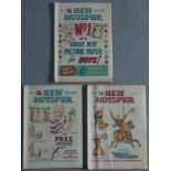 The New Hotspur comics No 1, 2 & 3 (1959) featuring Johnny Jett the Super Boy, Scruffy,