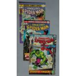 Amazing Spider-man Marvel comics #117 (VG+), #118 (VG), #119 Spider vs the Hulk (FN+), #120 (VG+),