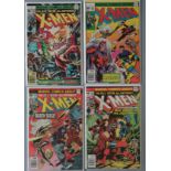 4 X-Men comics featuring Nos. 102 (origin of Storm, 103, 104 (feat, 1st Starjammers)) & 105.