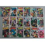 19 X-Men Marvel comics Nos 260 - 279 inclusive featuring the first appearance of Gambit with art by