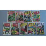 9 Incredible Hulk Marvel comics Nos.