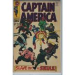 Captain America No 104 (1968) Marvel comic Red Skull cover and story.