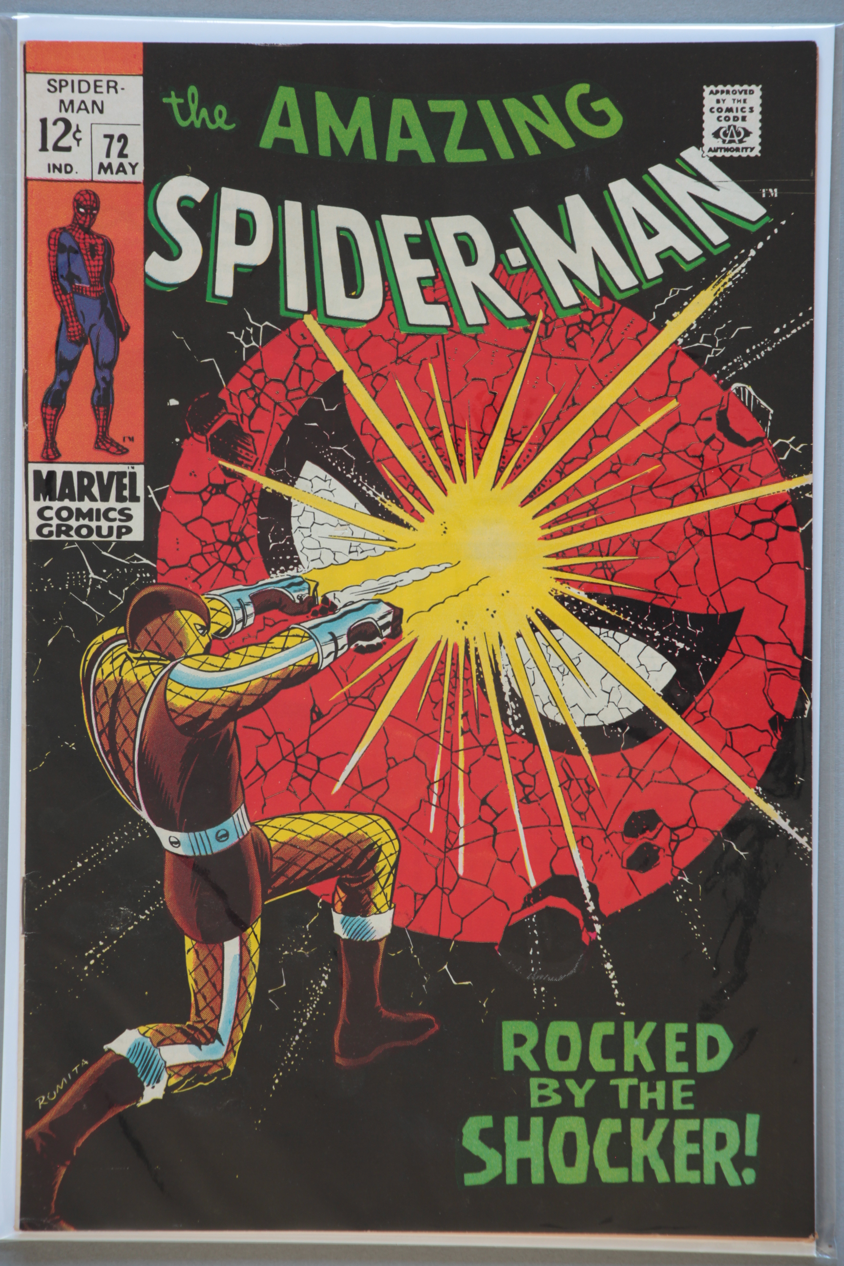 Amazing Spider-Man Marvel Comic No. 72 in VF+ condition.