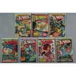 6 X-Men Marvel Comics Nos 79 (VG+), 81 (VG/F), 83 (VG+, Spider-man-c/story), 84 (F-),