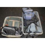a large quantity of camera bags and cases (2 boxes)