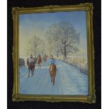Philip Toon. Oil on canvas "Winter Morning". Framed 70cm x 60cm.