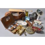 A mixed lot of collectables including a gas mask, Rotary watches,