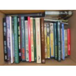 3 boxes of assorted modern books