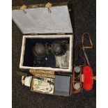 A mixed lot of collectables including Rotary watches, binoculars, Brownie,