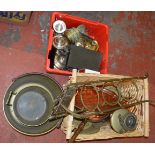 A good mixed lot of metalware including copper and brass etc