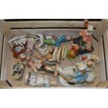 A good collection of various ceramic and porcelain figures including Capodimonte,